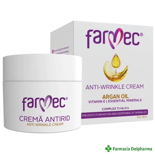 Crema antirid cu ulei de argan x 50 ml 621, Farmec